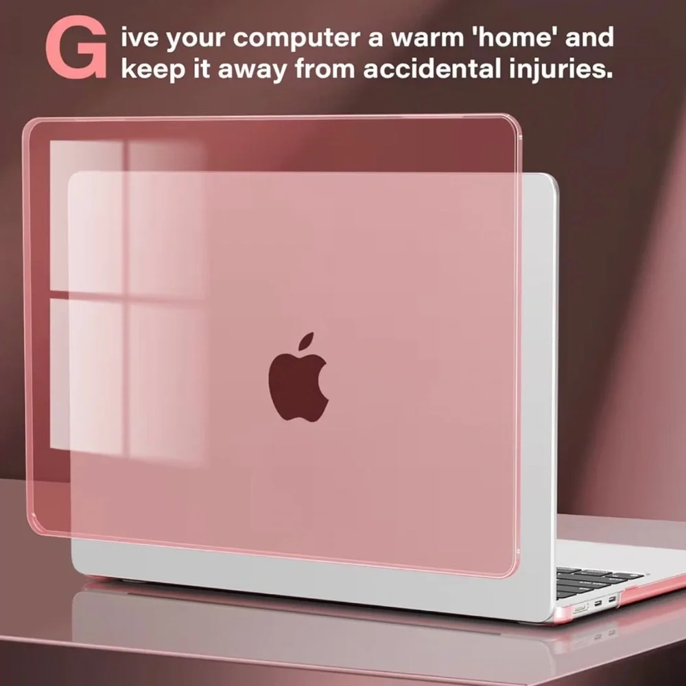 Clear Pink MacBook Shell Case